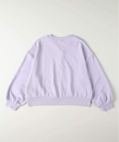 Right-on(ライトオン)の「【VIVIAN BLUE】フロントロゴ スウェットプルオーバー (キッズ / カレッジ風 / バルーンスリーブ / デイリーユース)(スウェット・キッズ・オフホワイト/ブラック/サックスブルー/ライラック・120/130/140/150/160/110)」の6枚目の写真