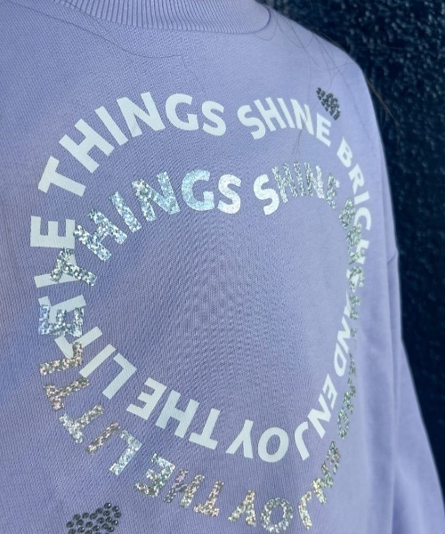 Right-on(ライトオン)の「【VIVIAN BLUE】フロントロゴ スウェットプルオーバー (キッズ / カレッジ風 / バルーンスリーブ / デイリーユース)(スウェット・キッズ・オフホワイト/ブラック/サックスブルー/ライラック・120/130/140/150/160/110)」の15枚目の写真