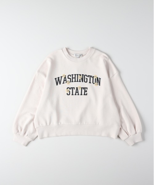 Right-on(ライトオン)の「【VIVIAN BLUE】フロントロゴ スウェットプルオーバー (キッズ / カレッジ風 / バルーンスリーブ / デイリーユース)(スウェット・キッズ・オフホワイト/ブラック/サックスブルー/ライラック・120/130/140/150/160/110)」の19枚目の写真