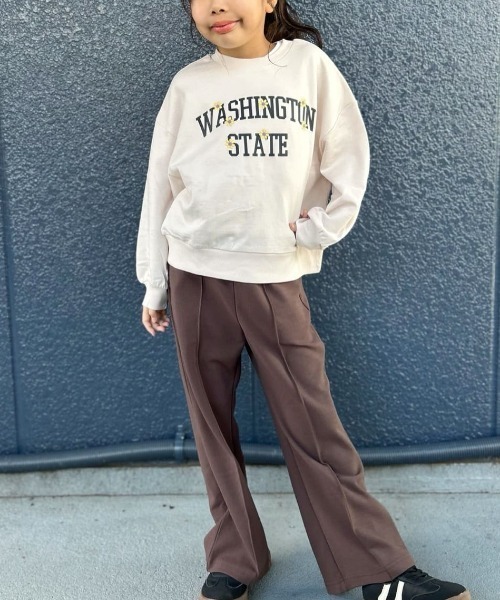 Right-on(ライトオン)の「【VIVIAN BLUE】フロントロゴ スウェットプルオーバー (キッズ / カレッジ風 / バルーンスリーブ / デイリーユース)(スウェット・キッズ・オフホワイト/ブラック/サックスブルー/ライラック・120/130/140/150/160/110)」の22枚目の写真