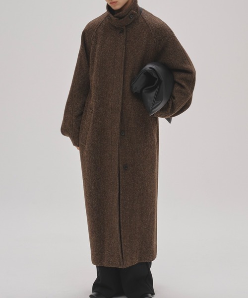 TODAYFUL/トゥデイフル] MIX WOOL ラグランロングコート（ステンカラー