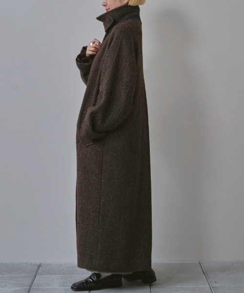 TODAYFUL（トゥデイフル）の「[TODAYFUL/トゥデイフル] MIX WOOL ラグランロングコート（ステンカラーコート・レディース・チョコ・36）」の5枚目の写真