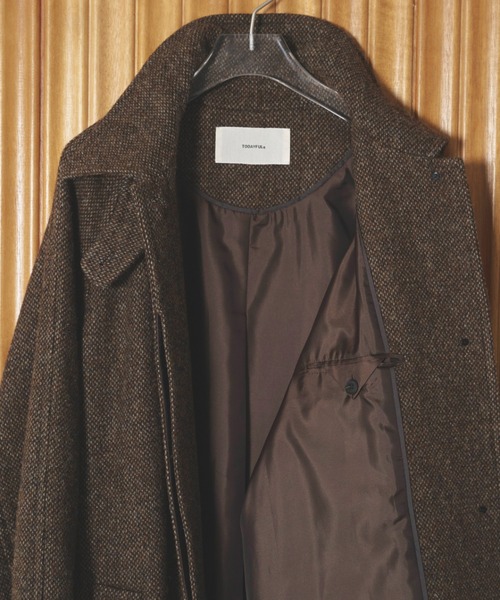 TODAYFUL（トゥデイフル）の「[TODAYFUL/トゥデイフル] MIX WOOL ラグランロングコート（ステンカラーコート・レディース・チョコ・36）」の13枚目の写真