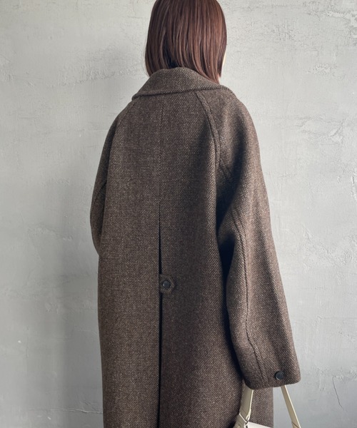 TODAYFUL（トゥデイフル）の「[TODAYFUL/トゥデイフル] MIX WOOL ラグランロングコート（ステンカラーコート・レディース・チョコ・36）」の16枚目の写真