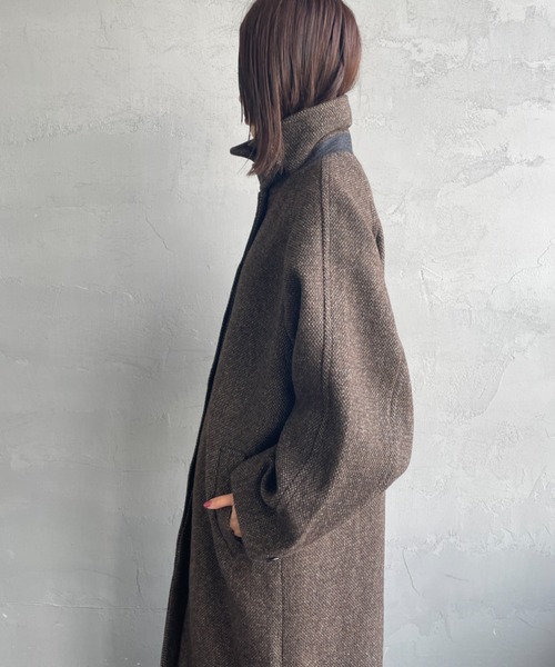 TODAYFUL/トゥデイフル] MIX WOOL ラグランロングコート（ステンカラー