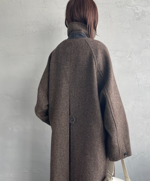 TODAYFUL（トゥデイフル）の「[TODAYFUL/トゥデイフル] MIX WOOL ラグランロングコート（ステンカラーコート・レディース・チョコ・36）」の22枚目の写真