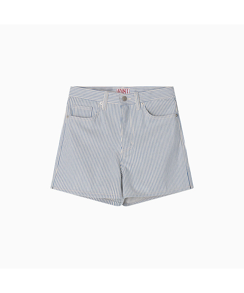 MENASOO(ミナス)の「Stripe Denim Short Pants_Skyblue(その他パンツ・レディース・スカイブルー・2/1)」の1枚目の写真
