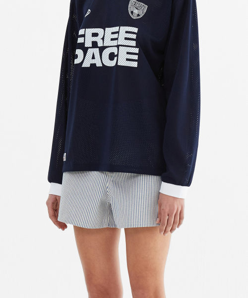 MENASOO(ミナス)の「Stripe Denim Short Pants_Skyblue(その他パンツ・レディース・スカイブルー・2/1)」の3枚目の写真