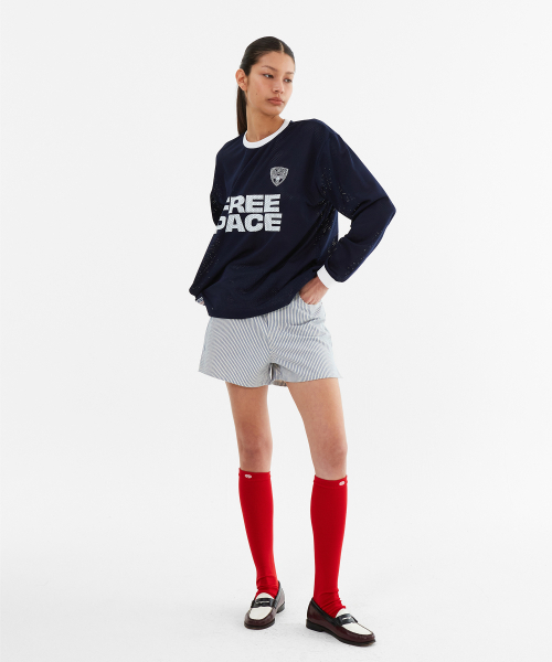 MENASOO(ミナス)の「Stripe Denim Short Pants_Skyblue(その他パンツ・レディース・スカイブルー・2/1)」の8枚目の写真