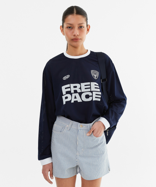 MENASOO(ミナス)の「Stripe Denim Short Pants_Skyblue(その他パンツ・レディース・スカイブルー・2/1)」の10枚目の写真