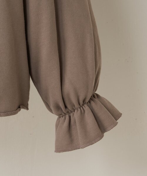 BEARDSLEY（ビアズリー）の「袖口フリルトレーナー（Tシャツ/カットソー・レディース・モカ/ブラック・FREE）」の18枚目の写真