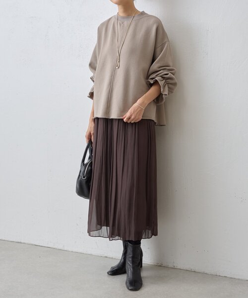 BEARDSLEY（ビアズリー）の「袖口フリルトレーナー（Tシャツ/カットソー・レディース・モカ/ブラック・FREE）」の5枚目の写真