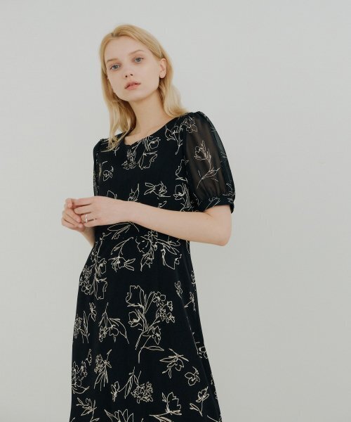 YUPPE（ヨッペ）の「PUFF LINE ONEPIECE_BLACK（ワンピース・レディース・その他・FREE）」の3枚目の写真