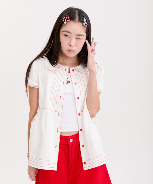 NEFNEF(ネフネフ)の「baby doll blouse(シャツ/ブラウス・レディース・その他・FREE)」の2枚目の写真