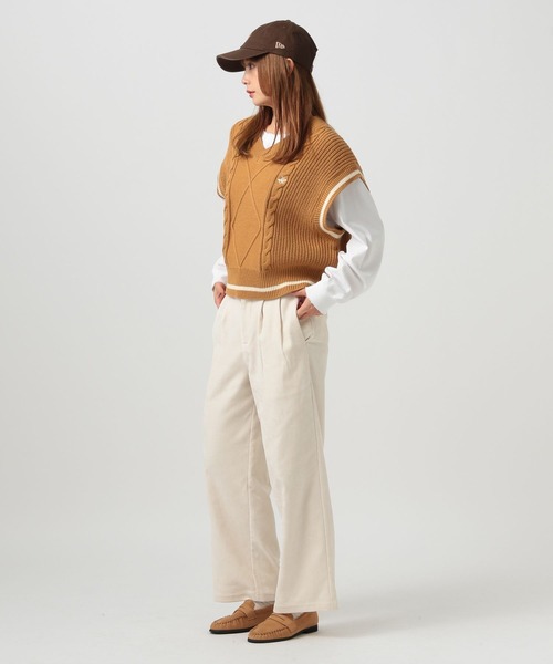 BEVERLY HILLS POLO CLUB（ビバリーヒルズポロクラブ）の「【BEVERLY HILLS POLO CLUB】別注ラインベスト（ベスト・レディース・オフホワイト/ネイビー/キャメル・FREE）」の22枚目の写真