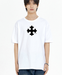 クロスフラリー半袖Tシャツホワイト