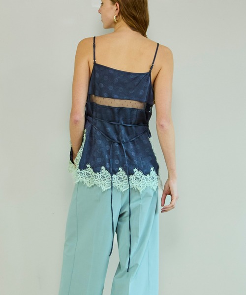 MAISON SPECIAL（メゾンスペシャル）の「Lingerie Camisole/ランジェリーキャミ（キャミソール・レディース・イエロー/ネイビー/チャコールグレー・FREE）」の11枚目の写真