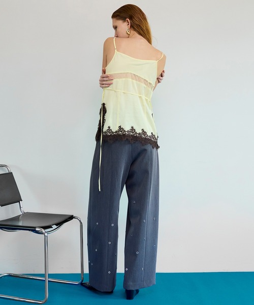 MAISON SPECIAL（メゾンスペシャル）の「Lingerie Camisole/ランジェリーキャミ（キャミソール・レディース・イエロー/ネイビー/チャコールグレー・FREE）」の16枚目の写真