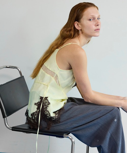 MAISON SPECIAL（メゾンスペシャル）の「Lingerie Camisole/ランジェリーキャミ（キャミソール・レディース・イエロー/ネイビー/チャコールグレー・FREE）」の19枚目の写真