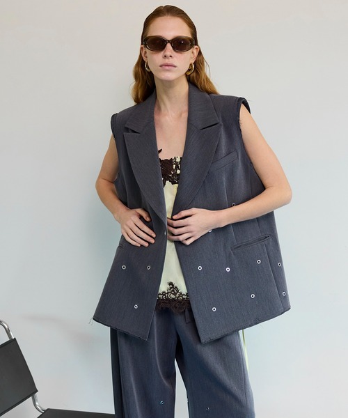 MAISON SPECIAL（メゾンスペシャル）の「Lingerie Camisole/ランジェリーキャミ（キャミソール・レディース・イエロー/ネイビー/チャコールグレー・FREE）」の22枚目の写真