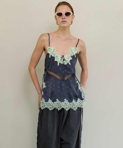 MAISON SPECIAL（メゾンスペシャル）の「【PRE-ORDER】Lingerie Camisole/ランジェリーキャミ（キャミソール・レディース・イエロー/ネイビー/チャコールグレー・FREE）」の7枚目の写真