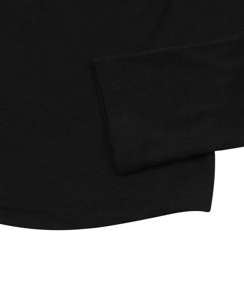 MUCENT（ムセント）の「リブールオフショルダーアンバランスグルミ長袖Tシャツ（4カラー）（Tシャツ/カットソー・レディース・チャコール/ブラック/アイボリー・FREE）」の16枚目の写真