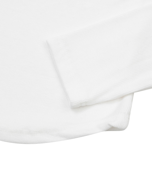 MUCENT（ムセント）の「リブールオフショルダーアンバランスグルミ長袖Tシャツ（4カラー）（Tシャツ/カットソー・レディース・チャコール/ブラック/アイボリー・FREE）」の4枚目の写真