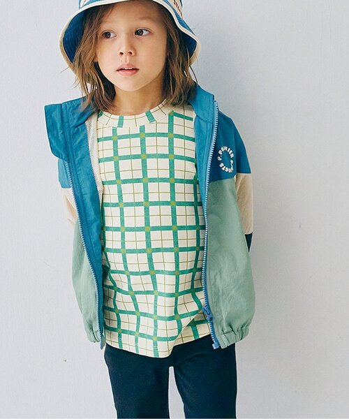 p.premier（ピードットプルミエ）の「イロチ買いしたい総柄ストレッチ長袖Tシャツ_ジュニア対応（Tシャツ/カットソー・キッズ・ブラック/アイボリー/サックスブルー/オフホワイト/グリーン/レッド/マスタード/その他11・80/90/100/110/120/130/140）」の5枚目の写真