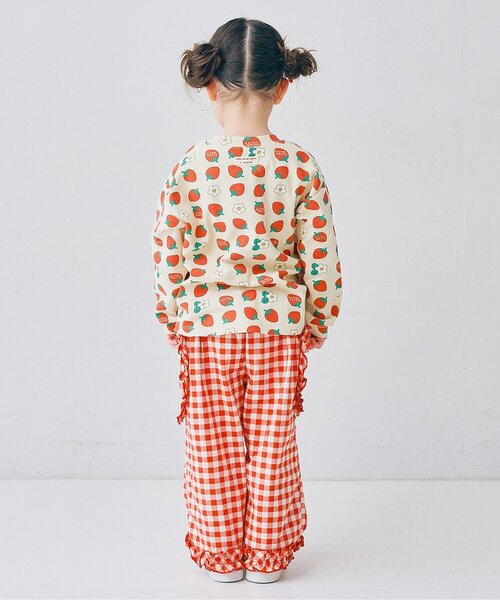 p.premier（ピードットプルミエ）の「イロチ買いしたい総柄ストレッチ長袖Tシャツ_ジュニア対応（Tシャツ/カットソー・キッズ・ブラック/アイボリー/サックスブルー/オフホワイト/グリーン/レッド/マスタード/その他11・80/90/100/110/120/130/140）」の14枚目の写真