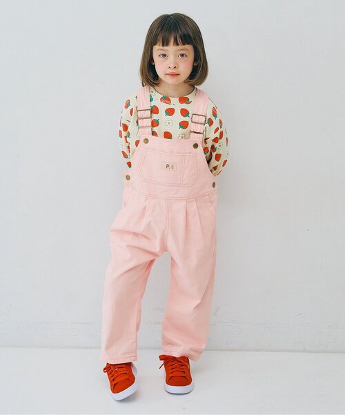 p.premier（ピードットプルミエ）の「イロチ買いしたい総柄ストレッチ長袖Tシャツ_ジュニア対応（Tシャツ/カットソー・キッズ・ブラック/アイボリー/サックスブルー/オフホワイト/グリーン/レッド/マスタード/その他11・80/90/100/110/120/130/140）」の15枚目の写真