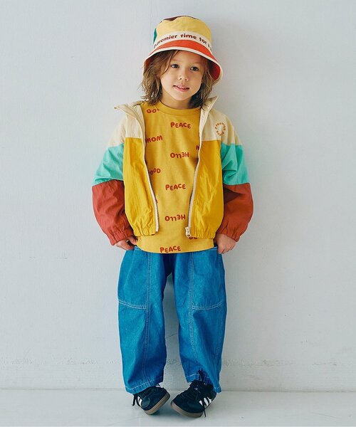 p.premier（ピードットプルミエ）の「イロチ買いしたい総柄ストレッチ長袖Tシャツ_ジュニア対応（Tシャツ/カットソー・キッズ・ブラック/アイボリー/サックスブルー/オフホワイト/グリーン/レッド/マスタード/その他11・80/90/100/110/120/130/140）」の16枚目の写真