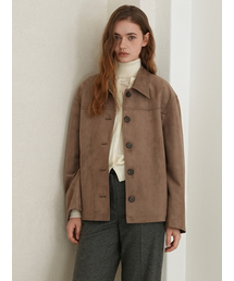 PAUL&ALICE（ポール&アリス）の「Suede jacket / Mocha（ライダースジャケット）」