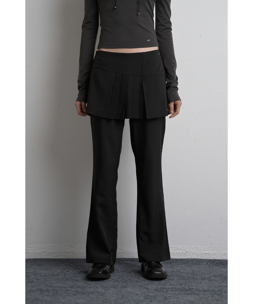 SYNERJYN(シナジン)の「UNBALANCED SKIRT PANTS BLACK(その他パンツ・レディース・その他・MEDIUM/SMALL)」の1枚目の写真
