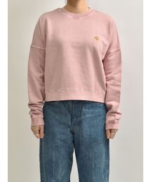 YEYE（イエイエ）の「Crest Logo Crop Pigment Crewneck - Pink（スウェット）」