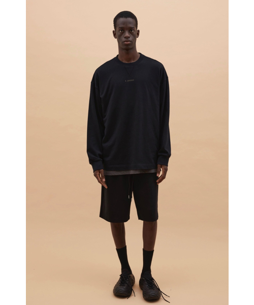 K-GARMENT(カメント)の「(UNI)ロゴプリントルーズショーツ BLACK(その他パンツ・メンズ・その他・SMALL/LARGE/X-LARGE)」の2枚目の写真