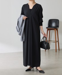 COLLAGE GALLARDAGALANTE | ジャージVネックワンピース/セットアップ可(ワンピース)