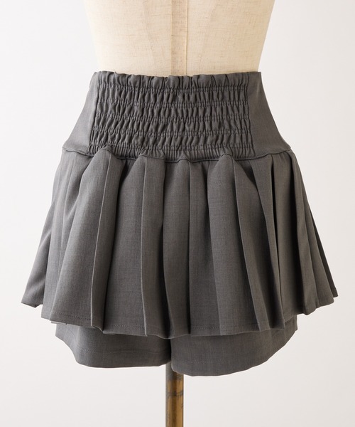 セール】【S/Mサイズ展開】金ボタンプリーツスカパン（スカート）｜one