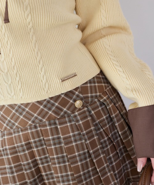 one after another NICE CLAUP(ワンアフターアナザーナイスクラップ)の「【S/Mサイズ展開】金ボタンプリーツスカパン(スカート・レディース・ベージュ系その他/グレー系その他/ベージュ/杢グレー・MEDIUM/SMALL)」の20枚目の写真