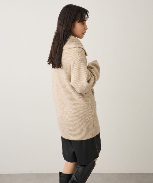 CRAFT STANDARD BOUTIQUE（クラフトスタンダードブティック）の「洗える/ハーフジップローゲージニットチュニック（ニット/セーター・レディース・ベージュ系その他2/杢グレー・FREE）」の11枚目の写真