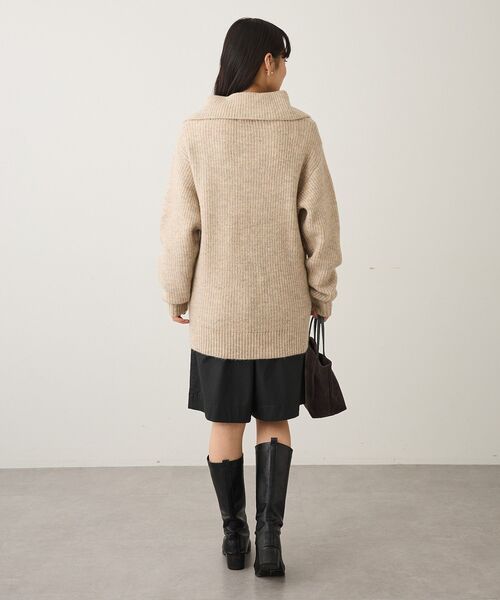 CRAFT STANDARD BOUTIQUE（クラフトスタンダードブティック）の「洗える/ハーフジップローゲージニットチュニック（ニット/セーター・レディース・ベージュ系その他2/杢グレー・FREE）」の17枚目の写真