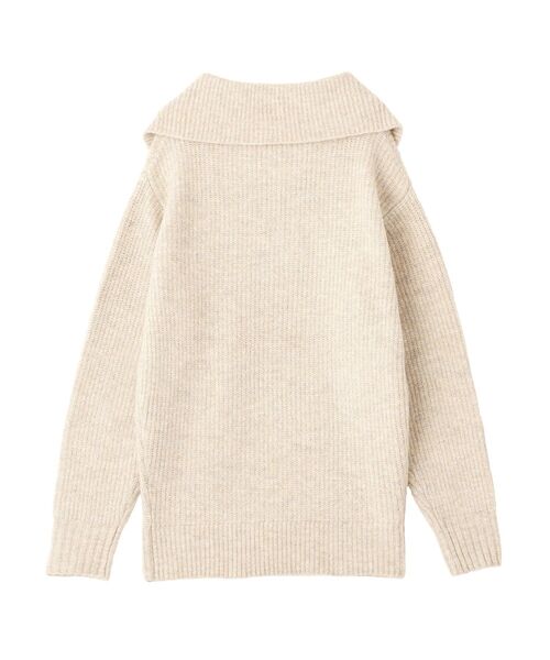 CRAFT STANDARD BOUTIQUE（クラフトスタンダードブティック）の「洗える/ハーフジップローゲージニットチュニック（ニット/セーター・レディース・ベージュ系その他2/杢グレー・FREE）」の22枚目の写真