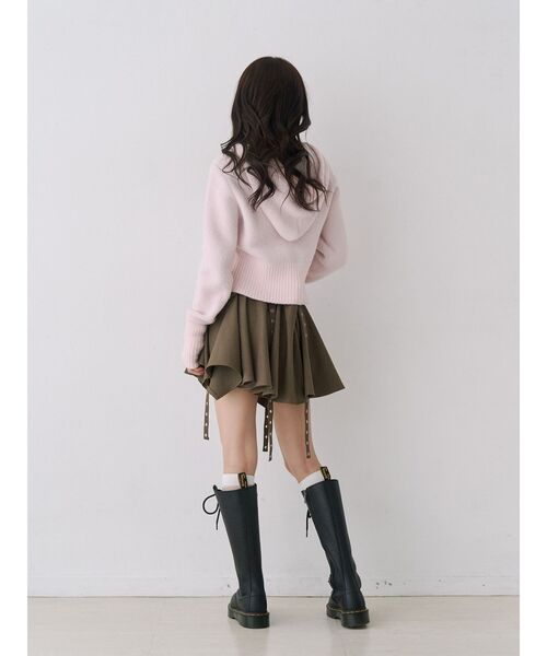 jouetie（ジュエティ）の「アシメヘムベルテッドミニスカート 赤チェック（スカート・レディース・レッド/ブラック/カーキ・MEDIUM）」の7枚目の写真