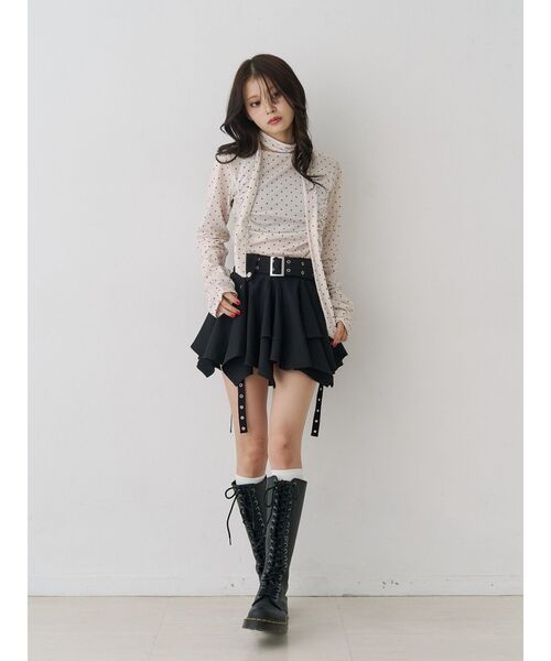 jouetie（ジュエティ）の「アシメヘムベルテッドミニスカート 赤チェック（スカート・レディース・レッド/ブラック/カーキ・MEDIUM）」の16枚目の写真