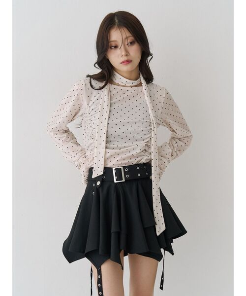 jouetie（ジュエティ）の「アシメヘムベルテッドミニスカート 赤チェック（スカート・レディース・レッド/ブラック/カーキ・MEDIUM）」の17枚目の写真