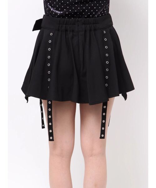 アシメヘムベルテッドミニスカート 赤チェック（スカート）｜jouetie