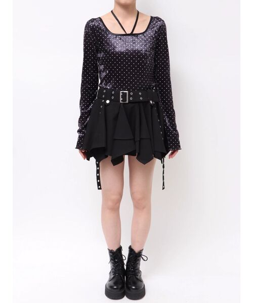 jouetie（ジュエティ）の「アシメヘムベルテッドミニスカート 赤チェック（スカート・レディース・レッド/ブラック/カーキ・MEDIUM）」の10枚目の写真