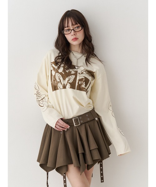 jouetie アシメヘムベルテッドミニスカート【完売品】 jouetie（ジュエティ） スカート アシメヘムベルテッドミニスカート