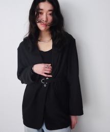 Shelly island（シェリーアイランド）の「麻見えテラーベルト付きジャケット（テーラードジャケット）」