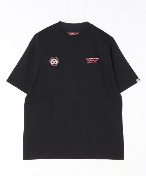 fridge（フリッジ）の「【Woofie】ウーフィーPretzels Tee with Sayhello（Tシャツ/カットソー・メンズ・ホワイト/アッシュグレー/ブラック・SMALL/MEDIUM/X-LARGE/LARGE）」の2枚目の写真