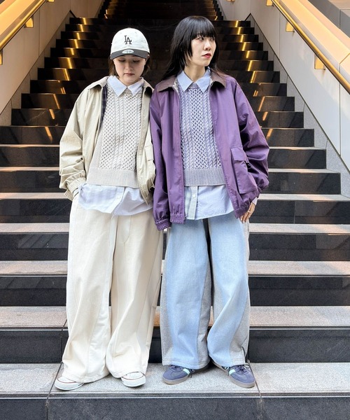 niko and...（ニコアンド）の「[MODE NORM CORE] リバーシブルシャカブルゾン（ブルゾン・レディース・ボルドー/ネイビー/キャメル・LARGE/MEDIUM）」の6枚目の写真